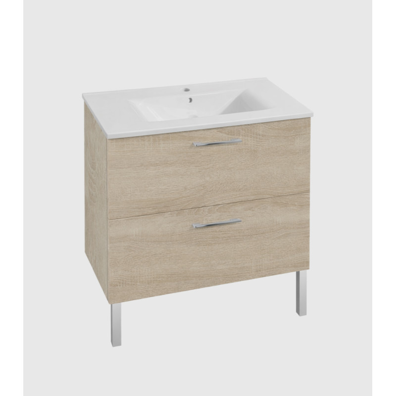 Meuble vasque 80cm AQUARINE pour optimiser le rangement des petites pièces