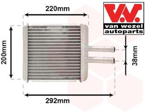 VAN Wezel 81006027 WäRmetauscher FüR Innenraumheizung HeizungsküHler-image
