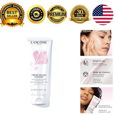 Creme Mousse Confort Foaming Facial Cleanser Rosehip Oil Makeup Remover 4.2 oz