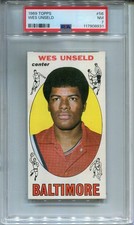 1969 Topps #56 Wes Unseld PSA 7 NM Baltimore Bullets