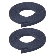 2 Pcs Faux Suede Leather Strap 5mm x 1.1 Yard Leather String Cord, Dark Blue
