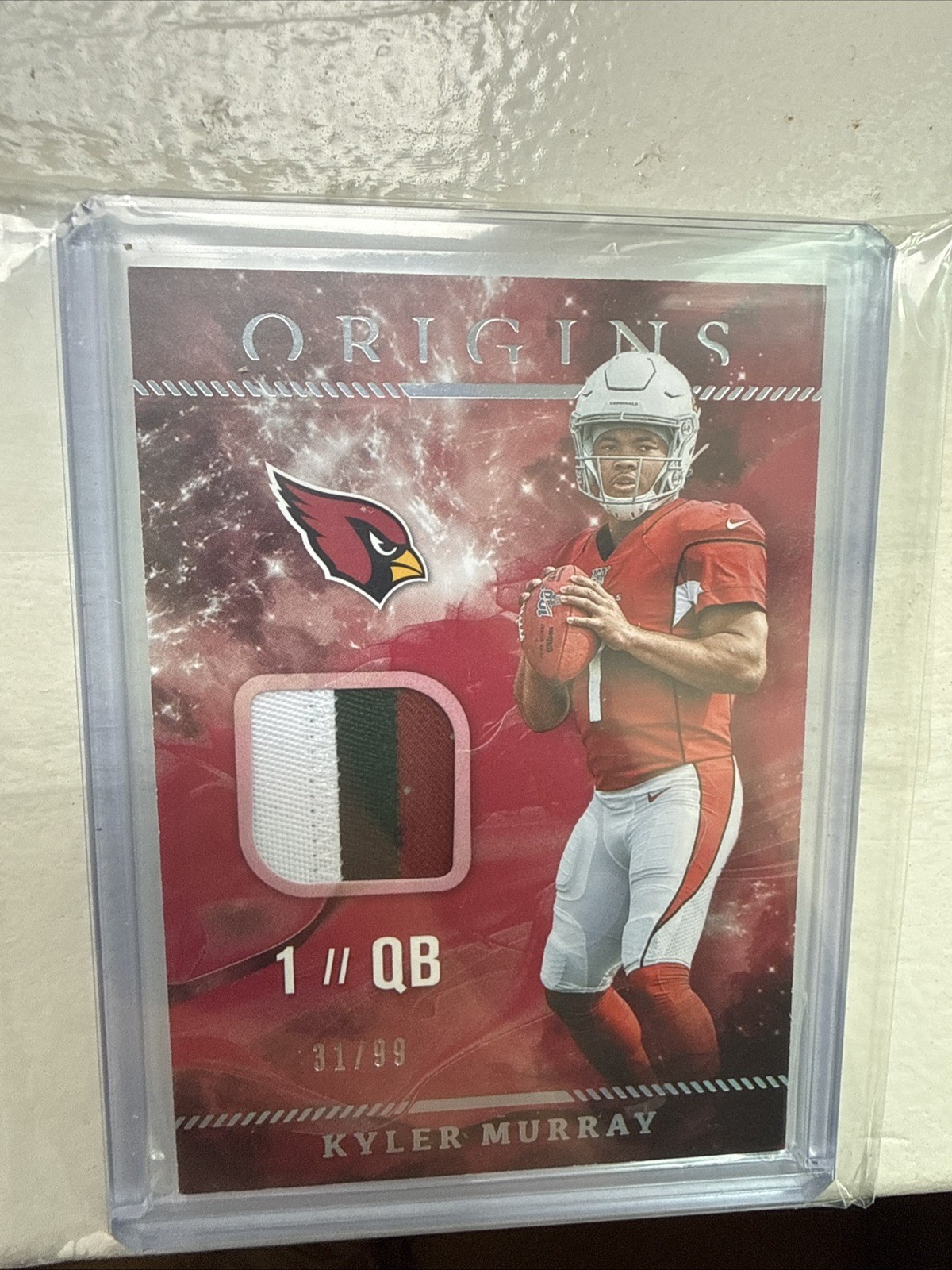 2019 Panini Origins Kyler Murray Rookie Patches Red /99 RC Arizona Cardinals