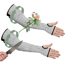 18-Inch Cut Resistant Arm Sleeves Guard Farmer Gardening 1 pair, Gray