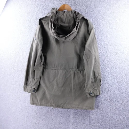 Vintage Russian Military Field Jacket Olive Green Hooded Utility Parka Size M image 3