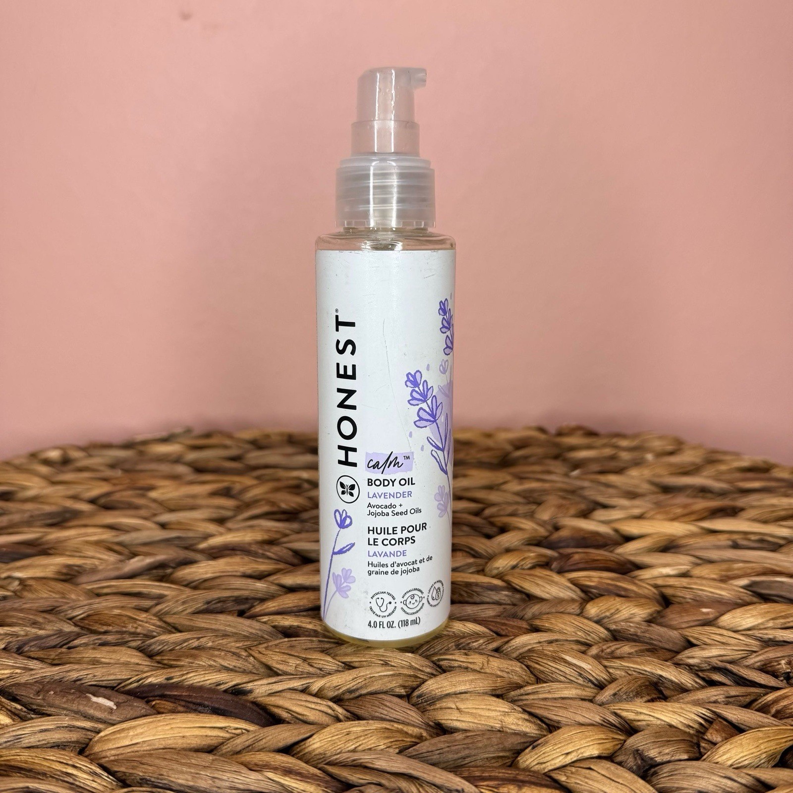 The Honest Company Lavender Infused Calming Body Oil | Gentle for Baby