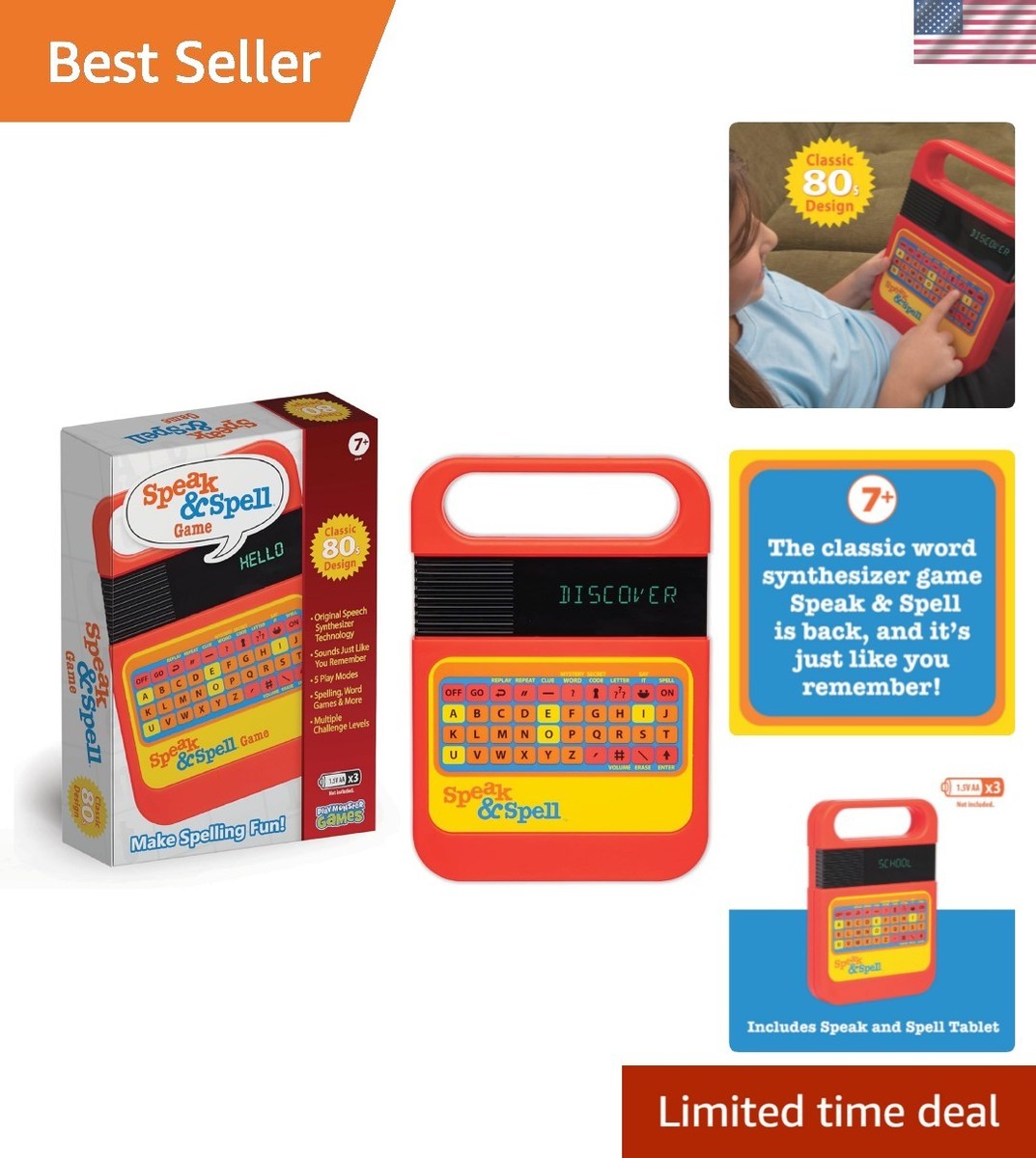 Speak & Spell Electronic Game - Educational Learning Toy, Spelling