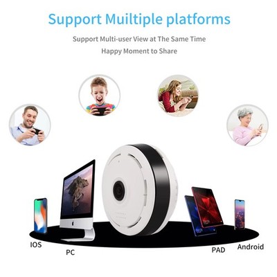 V380 Fischaugen IP Kamera 360° WLAN Panorama 3MP Sicherheitsschutz Smart Cam new