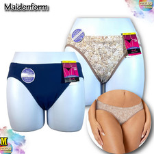 NWT Maidenform Women's M Barely There Invisible Look Bikini 2-Pack, DMBTBK