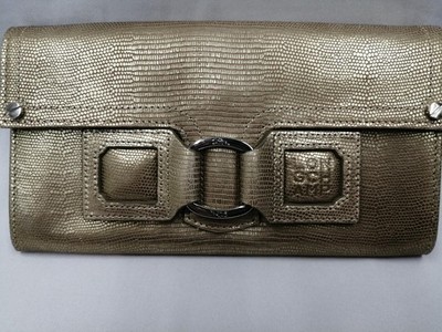 LONGCHAMP Long Wallet Model Color Gold with Box Japan Used 7.3 × 3.9 × 0.9 in