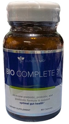 Gundry MD Bio Complete 3 Supplement 60 Capsules Optimal Gut Health Probiotic