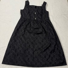 Womens Donna Morgan Little Black Floral Tank Dress Size 12 VGUC