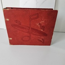 VTG 45 RPM Record Storage Book Album with 7 Records Various Artists flaws