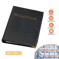 Coin Collection Holder Album Book for Collector Storage Display Case 480 Pockets