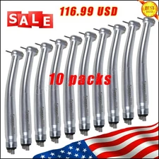10pcs NSK PANA MAX Style Dental High Speed Handpiece Turbine Push Button 4 Hole