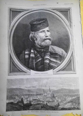 Joseph Garibaldi & Die Stadt Von Evreux, Normandie, Frankreich Harper´S Wochen,