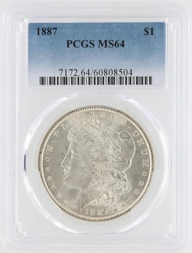 1887 Morgan Silver Dollar PCGS MS64 S$1 Philadelphia Minted No Reserve