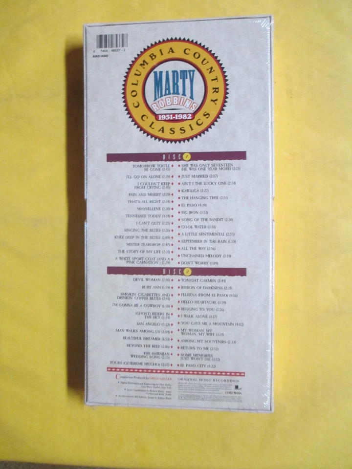 MARTY ROBBINS "THE ESSENTIAL MARTY ROBBINS 1951-1982" 2-CD BOX SET NEW SEALED - Image 2 of 2