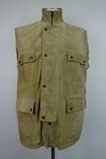 FAY GIUBBINO GIACCA SMANICATO UOMO TG M JACKET MAN VINTAGE PELLE BEIGE