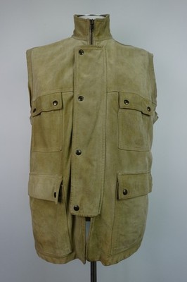 Fay Beige Vintage Leather Jacket Man Size M