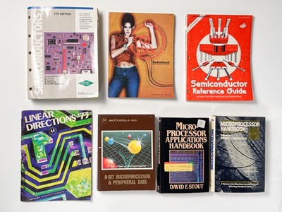 7 Lot Electrical Engineering Books Microprocessor Semiconductor Radio Shack misc