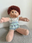 Vintage 1980s Cabbage Patch Kid Boy Doll with Outfit Brown Hair Brown Eyes
