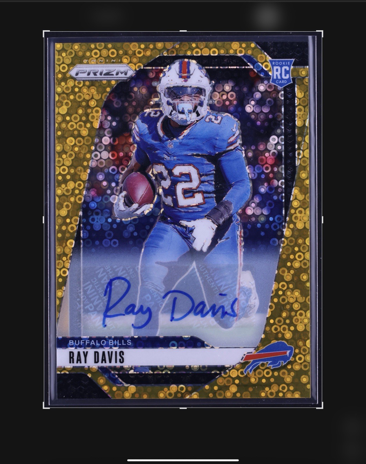 2024 Ray Davis Prizm No Huddle Gold/10 Auto #382 Rookie