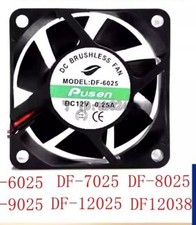 1 PCS Pusen Fan DF-6025 DC12V 0.25A 6025 6cm 2 Wire cooling fan
