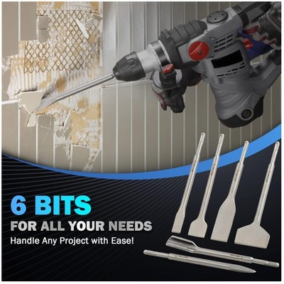 6pc SDS Plus Chisel Set for Masonry & Concrete