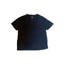 Polo Ralph Lauren Mens V-Neck T-Shirt Red Pony Logo Classic Fit Navy