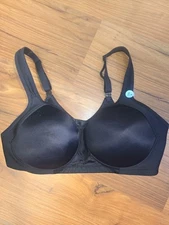 Vanity Fair Bra Size 38c Black Wireless Full Figure Coverage Sport 71500