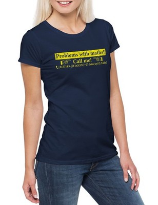 Problem with Maths Damen T-Shirt Geek Nerd Fun Informatiker Mathe Informatiker