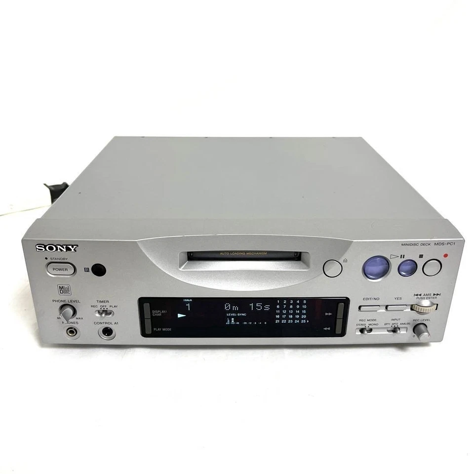 Sony MDS-PC1 MiniDisc Player Recorder MD Deck Hi-Fi Optical Out Japan Remote - Image 3 of 4