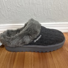 NEW Skechers Slippers Women  s Keepsake Mule Clog Gray Casual Comfort Shoes sz 7