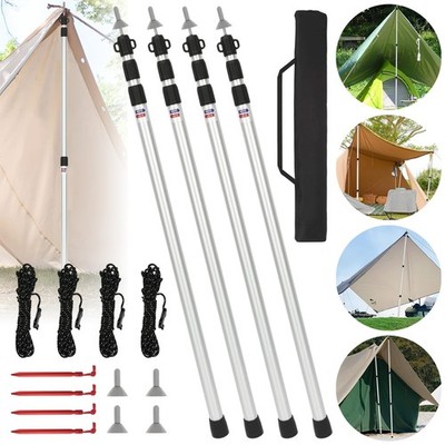 Zeltstange Aufstellstangen Multifunktional 90-230cm Für Zelt, Tarp, Sonnensegel