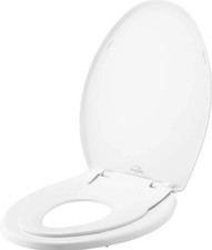 Bemis Little2Big White Elongated Toilet Seat w/ Child Seat Double Lid