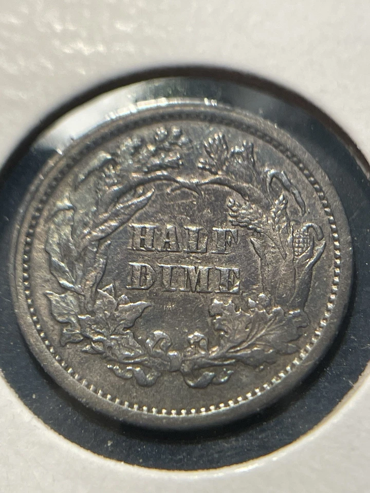 1861 “1/0” Seated Half Dime, Cool Color! US Coins Variety - Image 2 of 4