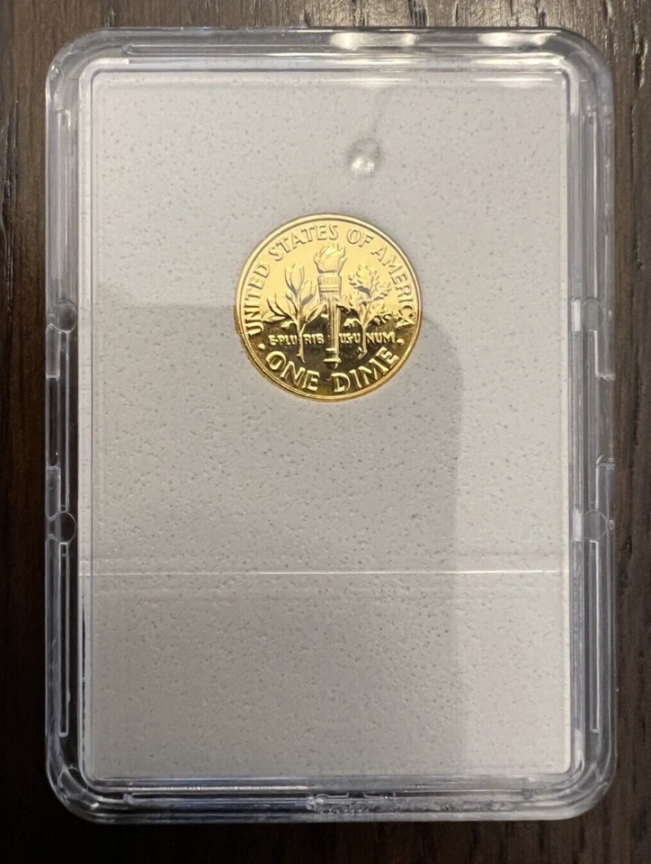 2022-D | Roosevelt | Dime | Ten Cent Lot | 24K Gold Plated | Item #2 - Image 3 of 4