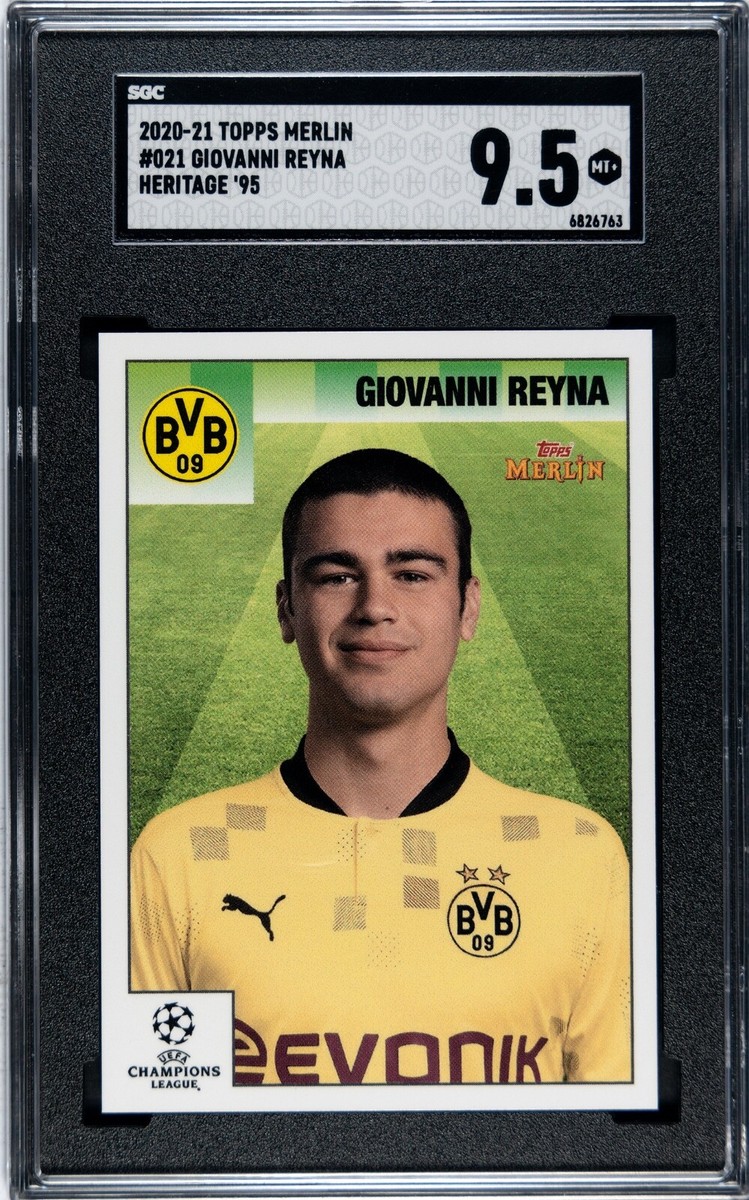 2020-21 Giovanni Reyna #021Topps Merlin Heritage '95 SGC 9.5