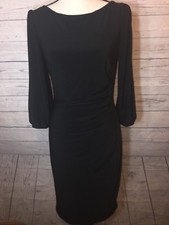 lauren ralph lauren Cold Shoulder Long Sleeve Black Dress Sz 6