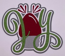 Christmas - Joy - Handmade Paper Piecing Scrapbook Embellishment Die Cuts
