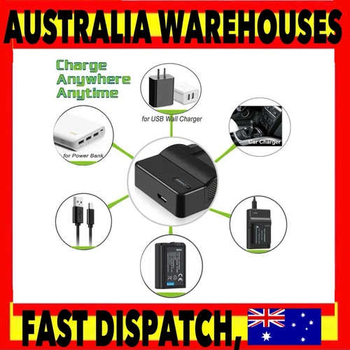 Battery / USB Charger For Nikon Coolpix S32 S33 S100 S2500 S2550 S2600 S2700 AUS - Picture 4 of 6