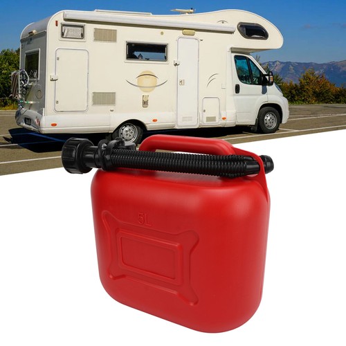 Gas Can 5L 1.3 Gallon Leakage Red Gasoline Container With 27cm Outlet Pipe - Picture 9 of 22