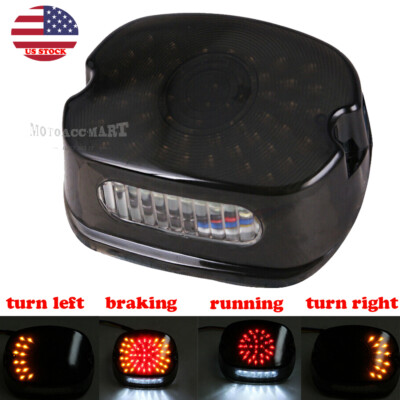 Smoke Lens Brake Turn Signals 60 LED Tail Light For Harley Street Glide Dyna