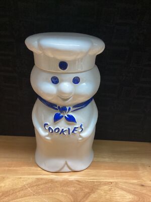 Vintage Pillsbury Doughboy Poppin' Fresh Ceramic Cookie Jar 1978