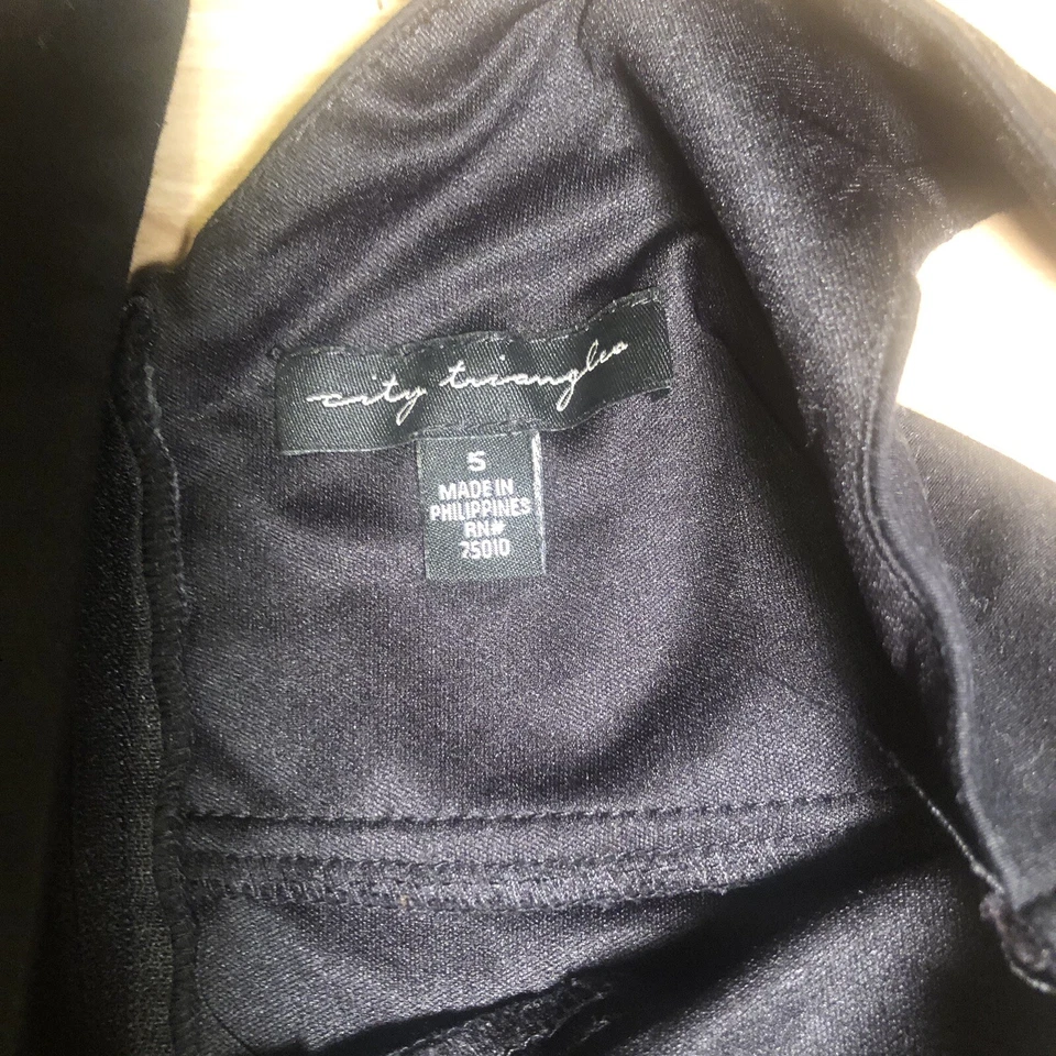 Vintage Little Black Dress City Triangles Size 5 - Image 3 of 4