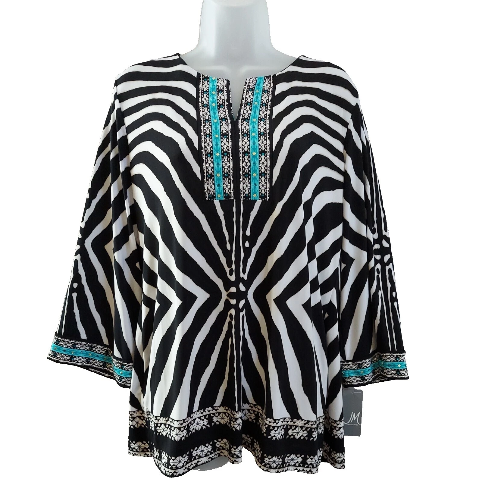JM Collection Women's Striped Blouses