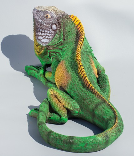 Pet Cremation Urn Ashes Iguana Statue Memorial Grave Decor Lizard Exotic Animal - Afbeelding 1 van 6