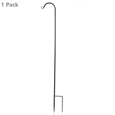 Adjustable Shepherds Hook 65 Inch Plant Hanger Bird Feeder Pole Rust Resistant 