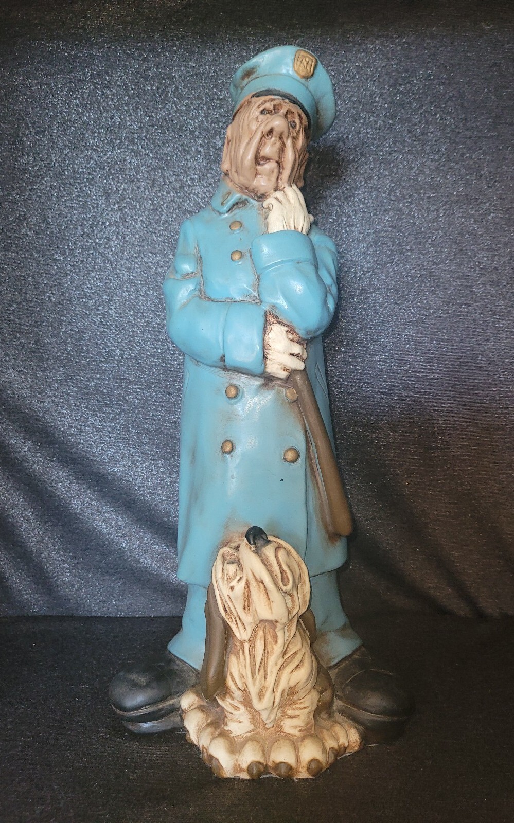 Vtg 1981 Rare • Policeman Basset Hound Statue Universal Statuary