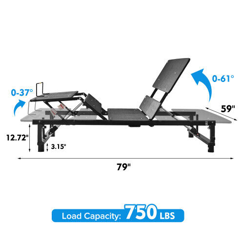 NEW Queen Bed Frame Adjustable Bed Base Frame with Wireless Remote Zero Gravity - Picture 8 of 11